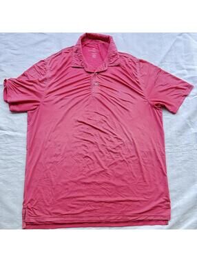 Southern Tide Men's Polo Shirt - Pink Striped brrr° Technology Lightweight XL